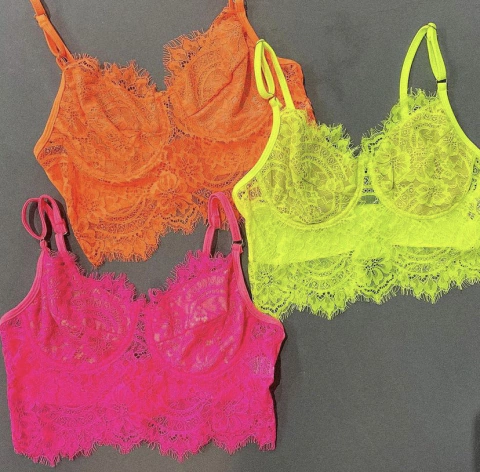 Cropped Renda Neon - Look Feminino