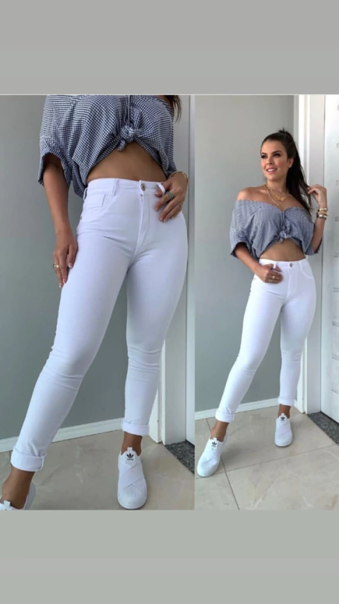 Calça Jeans Skini Branca