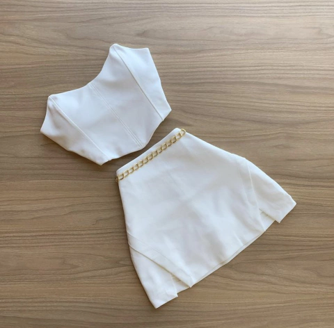 Conjunto Diana - Cropped Morcego e Shorts Saia | Aproveitem a Nossa Promoção