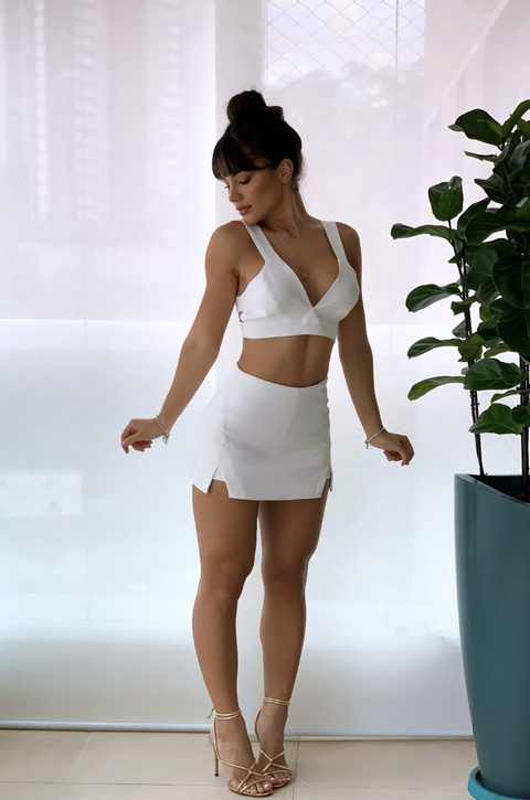 Short Saia Branco 