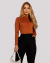 Blusa Feminina Suedine Segunda Pele Manga Longa Gola Rolê Cacharrel Moda Outono Preto, Marinho, Caramelo