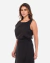 Conjunto Feminino Blusa Regata Básica Gola U e Saia Midi Envelope Transpassada
