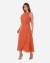 Imagem do Conjunto Feminino Blusa Regata Básica Gola U e Saia Midi Envelope Transpassada