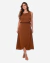 Conjunto Feminino Blusa Regata Básica Gola U e Saia Midi Envelope Transpassada - comprar online