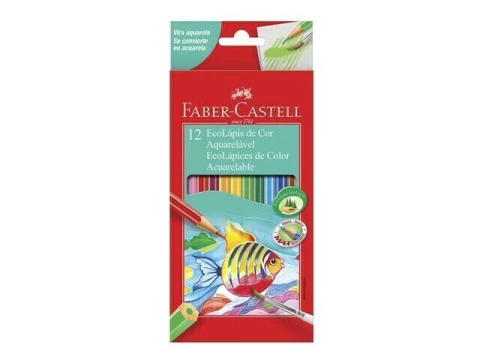 LAPIS DE COR COM 12 CORES AQUARELAVEL FABER CASTELL - comprar online