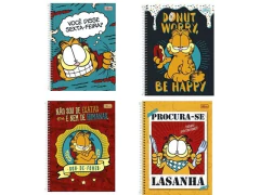CADERNO DE 10 MATERIAS 200F GARFIELD CAPA SORTIDAS - loja online
