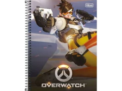 CADERNO DE 10 MATERIAS 200F OVERWATCH 1 CAPA SORTIDAS - loja online