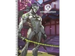CADERNO DE 10 MATERIAS 200F OVERWATCH 1 CAPA SORTIDAS