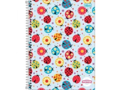 CADERNO DE 16 MATERIAS 320F PEPPER FEM CAPA SORTIDAS - Papelaria Visão