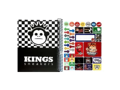 CADERNO DE 10 MATERIAS 200F KINGS CAPA SORTIDAS