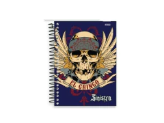 CADERNO DE 20 MATERIAS 400F SINISTRO CAPA SORTIDAS - Papelaria Visão