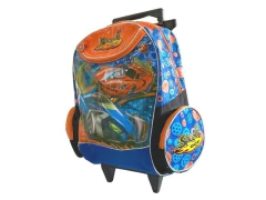 MOCHILA DE CARRINHO SPEED BOY VERMELHA E LARANJA - Papelaria Visão