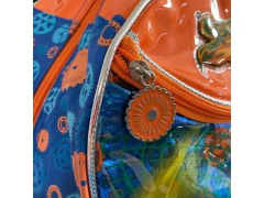 MOCHILA DE CARRINHO SPEED BOY VERMELHA E LARANJA