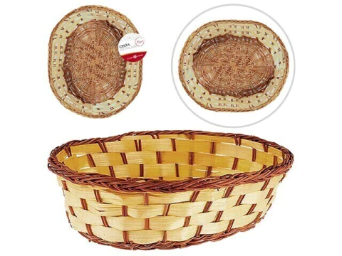 CESTA DE PALHA OVAL 17CM