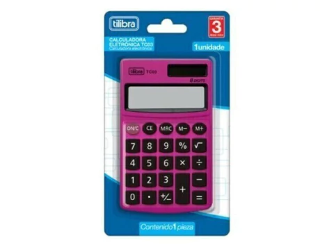 CALCULADORA DE BOLSO 8 DIGITOS GRANDE TC03 ROSA - comprar online