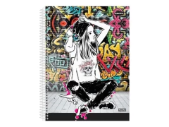 CADERNO DE 10 MATERIAS 200F KBOM FEMININO CAPA SORTIDAS - Papelaria Visão