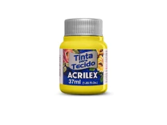 TINTA DE TECIDO FOSCA AMARELO LIMAO 37 ML ACRILEX 504 - comprar online