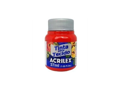 TINTA DE TECIDO FOSCA VERMELHO ESCARLAT ACRILEX 37 ML 508 - comprar online