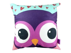 ALMOFADA FIBRA VELUDO 40X40CM CORUJINHAS POA - Papelaria Visão