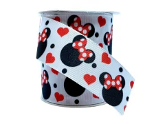FITA DECORADA 38MM GORGURAO MINNIE CORACAO METRO - comprar online