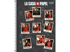 CADERNO DE 10 MATERIAS LA CASA DE PAPEL 160F CD - Papelaria Visão