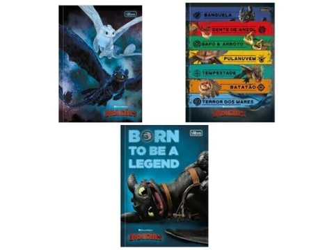 CADERNO BROCHURAO 80F DRAGAO CAPA SORTIDAS - comprar online