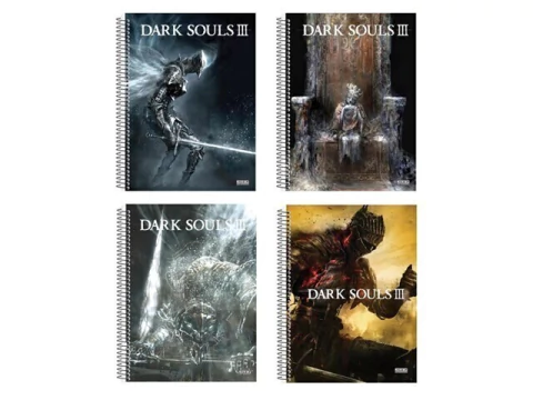 CADERNO DE 10 MATERIAS 200F DARK SOULS CAPA SORTIDAS - comprar online