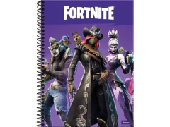 CADERNO DE 10 MATERIAS 200F FORTNITE CAPA SORTIDAS - loja online