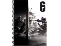 CADERNO DE 10 MATERIAS 200F GAME UBISOFT CAPA SORTIDAS na internet