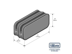 ESTOJO DUPLO GRANDE ACADEMIE PRETO 20X9X9MM na internet