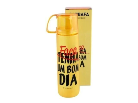 GARRAFA COM XICARA 600ML BOM DIA