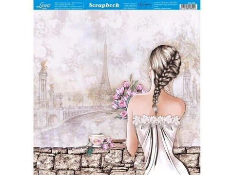 SCRAP DUPLA FACE JOVEM EM PARIS 30,5X30,5 - comprar online