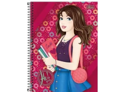 CADERNO DE 01 MATERIA HI GIRLS 80F CAPA DURA CAPA SORTIDAS - loja online