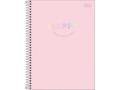 CADERNO DE 01 MATERIA FEMINNO HAPPY 80FS CAPAS SORTIDAS
