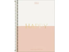 CADERNO DE 20 MATERIAS FEMININO HAPPY 320FLS CAPAS SORTIDAS - comprar online