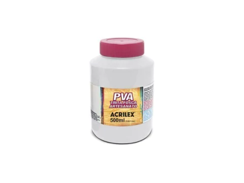 TINTA PVA FOSCA P/ ARTESANATO ACRILEX 500ML BRANCO - comprar online