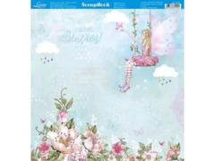 SCRAP DUPLA FACE FADINHA NA GANGORRA 30,5X30,5 - comprar online