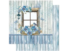 SCRAP DUPLA FACE PASSARO NA JANELA AZUL 30,5X30,5 - comprar online