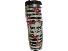 COPO PLASTICO INOX TEMAS NEW AMIGA INCRIVEL 450ML na internet