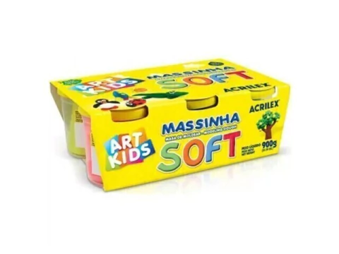 MASSA DE MODELAR SOFT COM 6 UNIDADES ACRILEX - comprar online