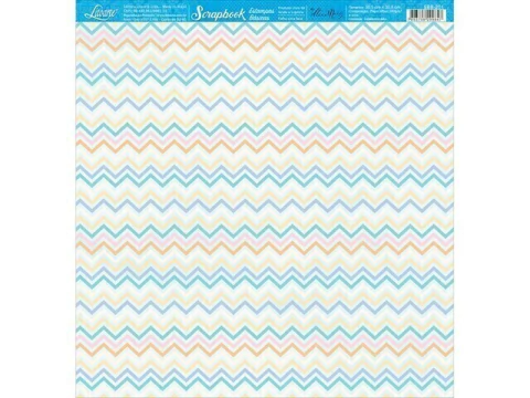 SCRAP BASICO CHEVRON COLORIDO 30,5X30,5 - comprar online