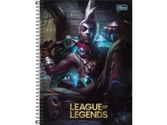 CADERNO DE 10 MATERIAS 160F LEAGUE OF LEGENDS CAPA SORTIDAS - Papelaria Visão