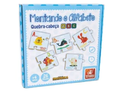 BRINQUEDO DE CRIANCA EDUC MADEIRA MONTANDO O ALFABETO 26PCS
