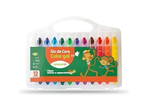 GIZ DE CERA COLOR GEL 12 CORES UND LEOELEO - comprar online