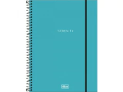 CADERNO UNIVERS CAPA PLASTICA NEON AZUL 10 MATERIAS 160FLS