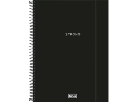 CADERNO UNIVERS CAPA PLASTICA NEON PRETO 10 MATERIAS 160FLS