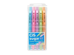 CANETA CIS SUGAR RETRATIL 5 UNIDADES PASTEL - comprar online
