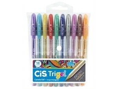 CANETA CIS TRIGEL CAN GEL 1,0MM METALICA EST/10 57.6700 - comprar online