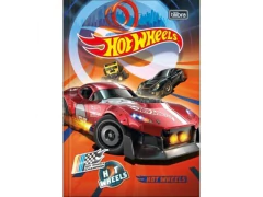 CADERNO BROCHURA PEQUENO 1/4 CAPA DURA HOT WHEELS 80FLS - Papelaria Visão