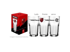 COPO VIDRO 520ML FUTEBOL FLAMENGO 520ML